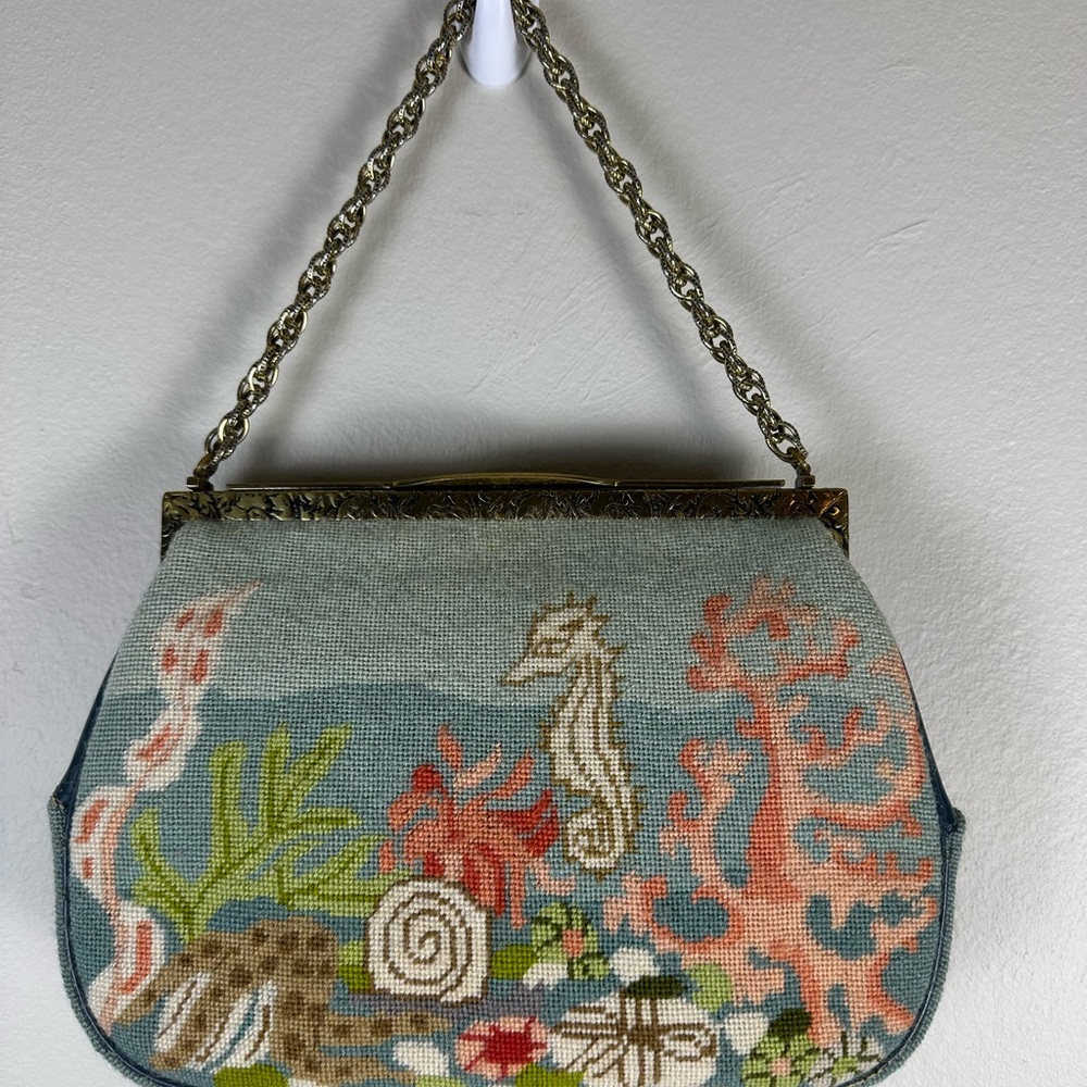 Vintage Tapestry Oceanic Charm Embroidered Clutch
